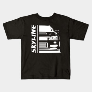 Front Skyline R34 JDM Kids T-Shirt